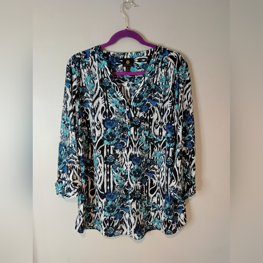 Floral Button-Up Blouse